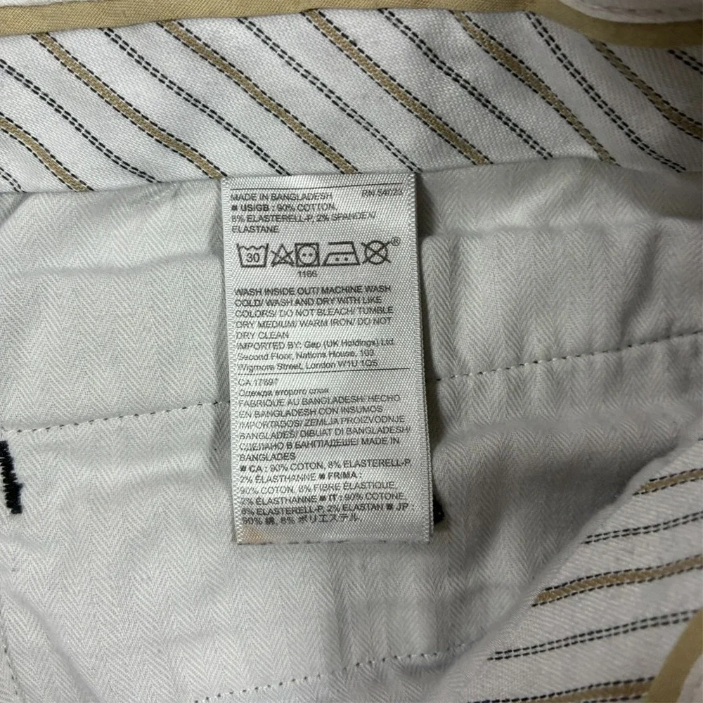 Banana Republic Emerson Chino Pants Mens Size 33x34 Slim Straight Black Casual